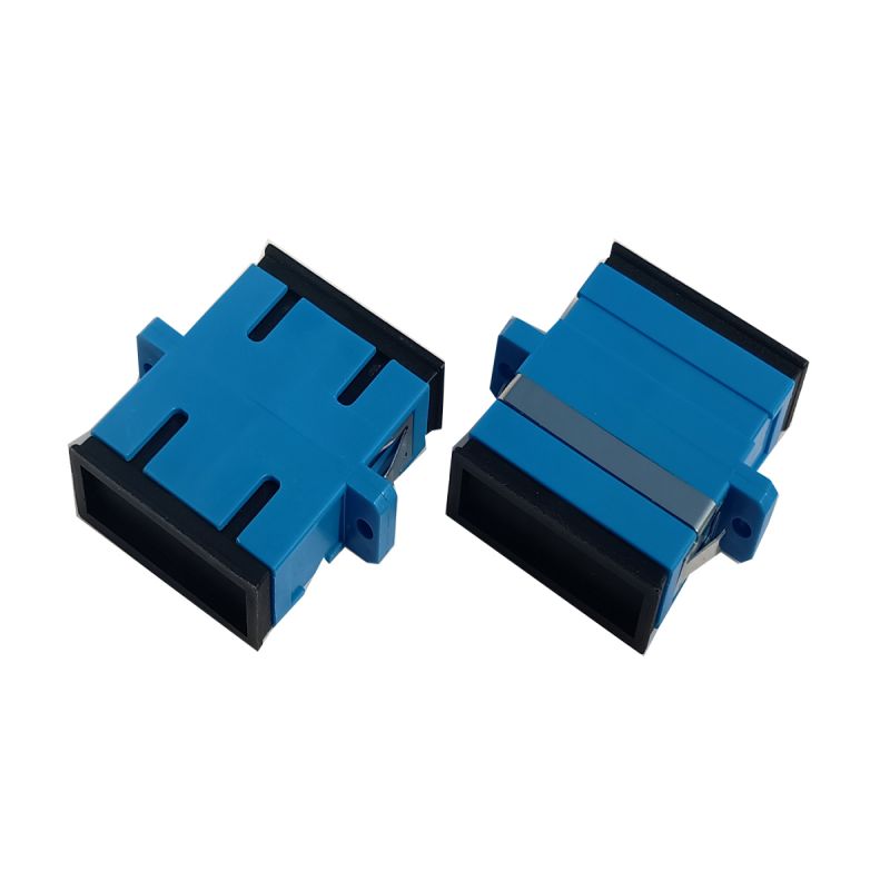 Fiber Optical Adapter SC APC Single mode  Duplex with flange