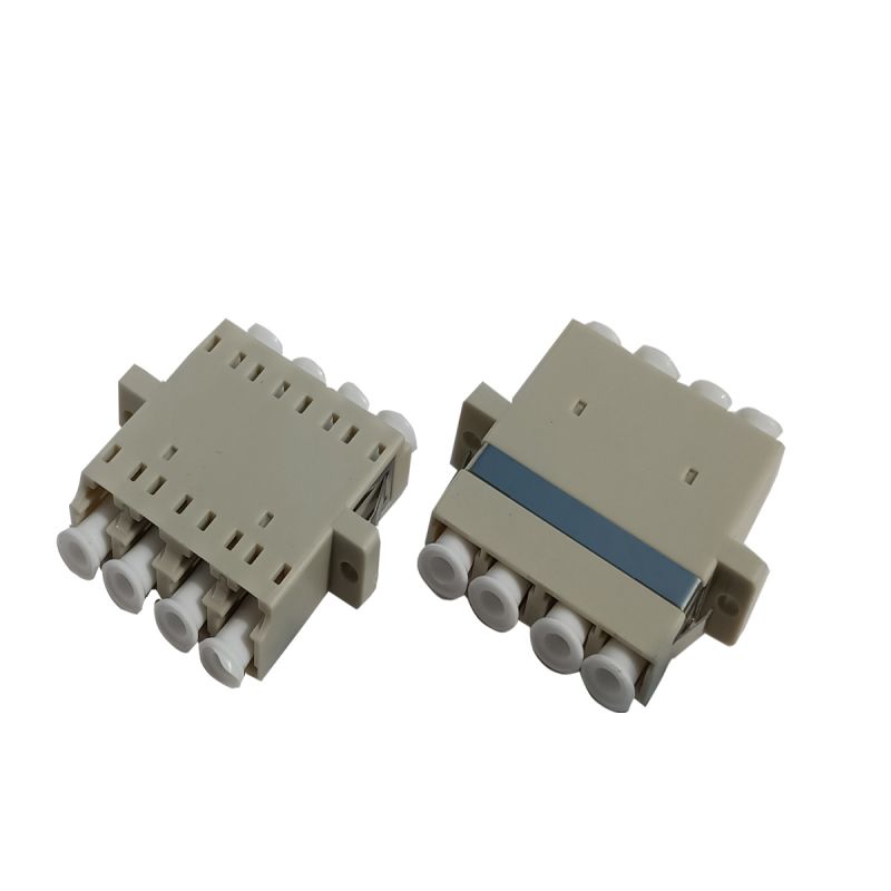 Fiber Optic Adapter LC/UPC to LC/UPC  Quad  OS2 Single Mode with Flange