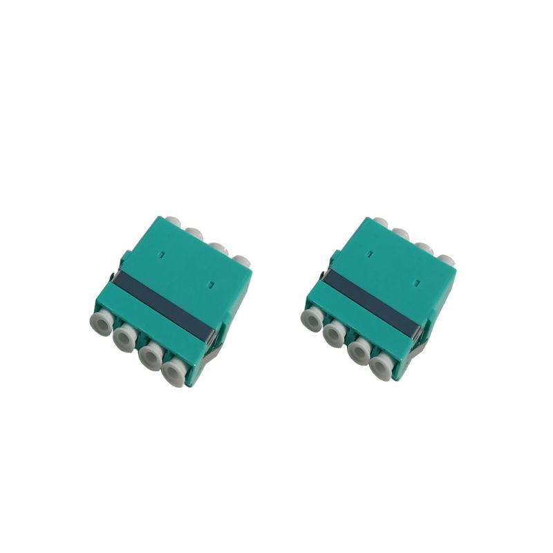 Fiber Optic Adapter LC/UPC to LC/UPC  Quad  OS2 Single Mode with Flange