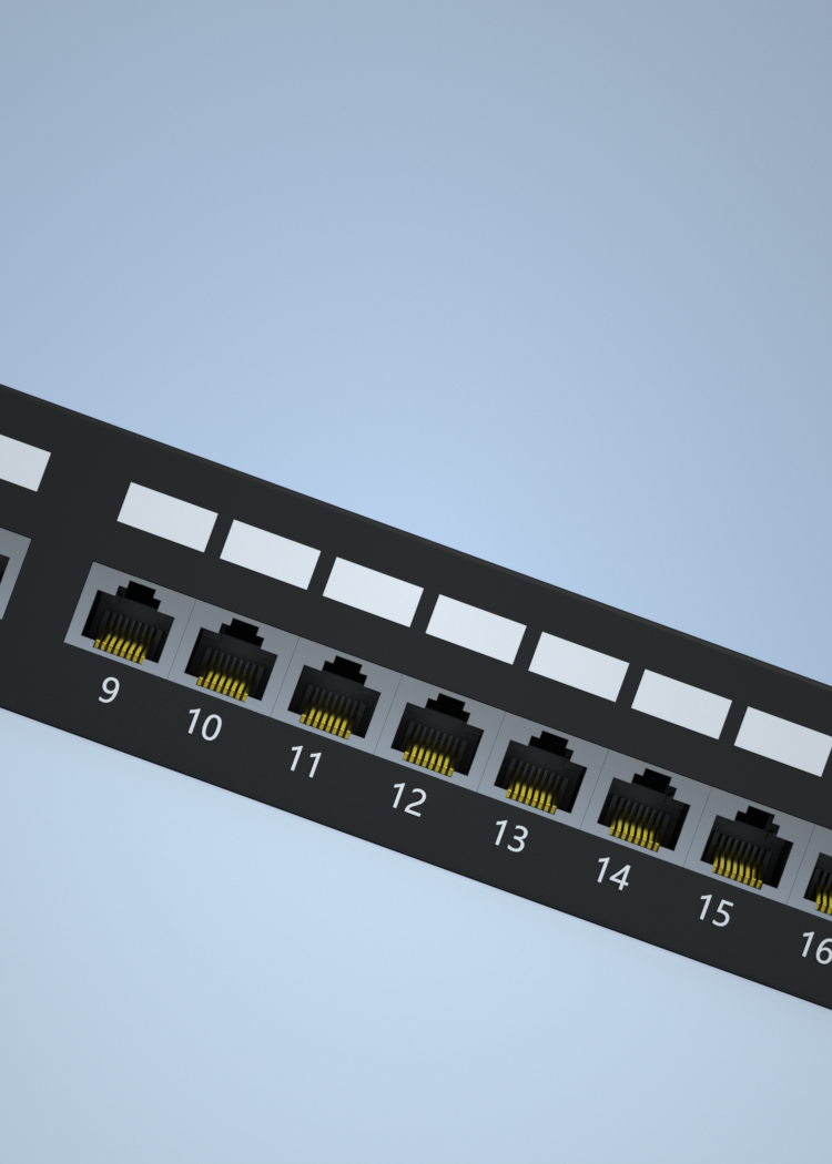 Cat6 Shielded Coupler Patch Panel, 24-Port STP, 1U