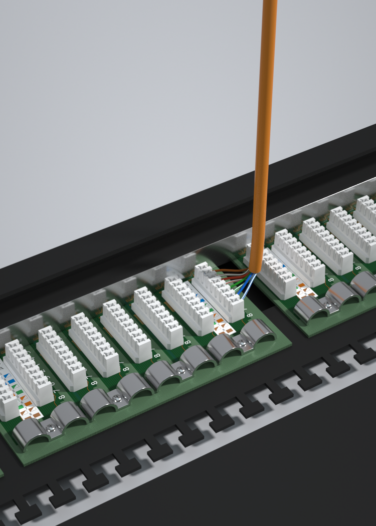 Cat6 Shielded Coupler Patch Panel, 24-Port STP, 1U