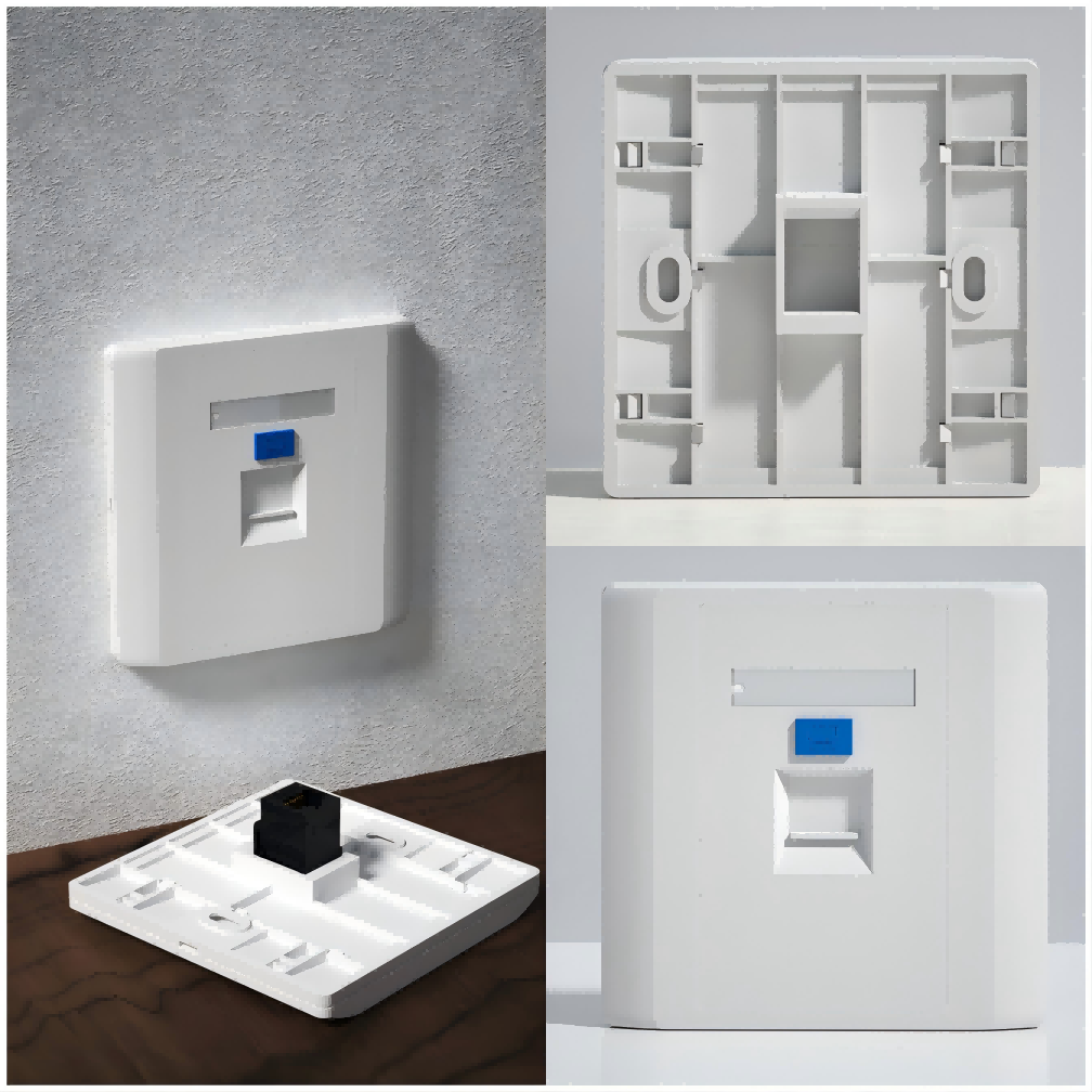 Single port RJ-45 Wall Network Faceplate Socket