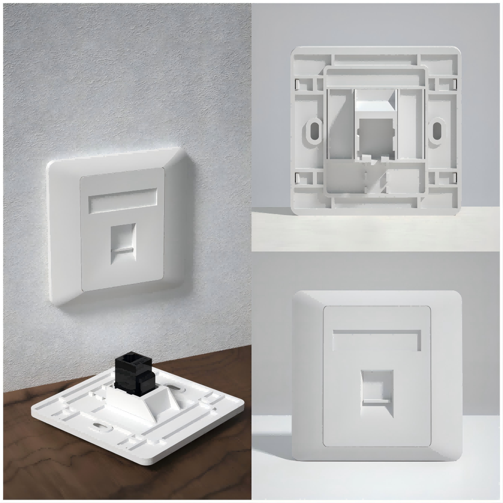 Single port RJ-45 Wall Network Faceplate Socket OPT-02