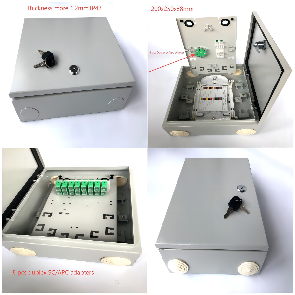 FTTH-16 Fiber  steel Optic Distribution Box