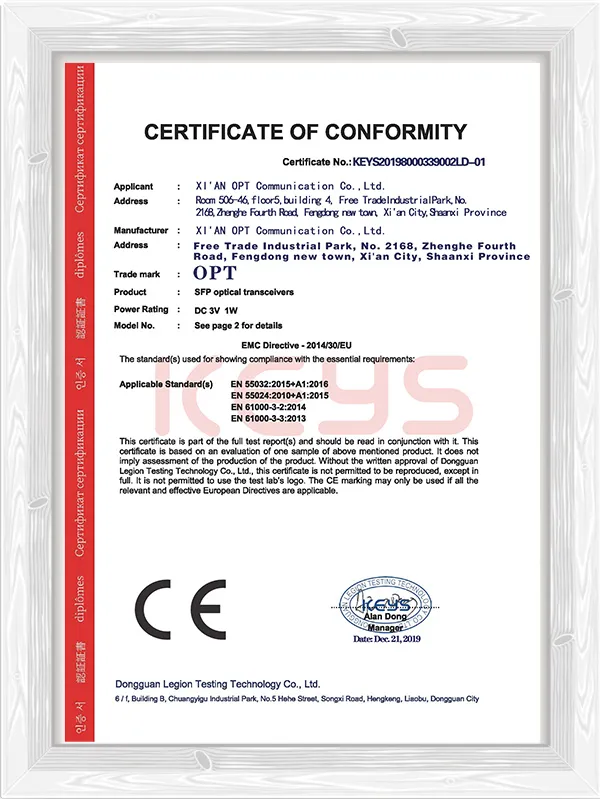 CE Certificate