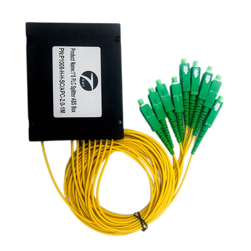 PLC Fiber Optical Splitter SC/APC 1×8 ABS BOX Splitter-01