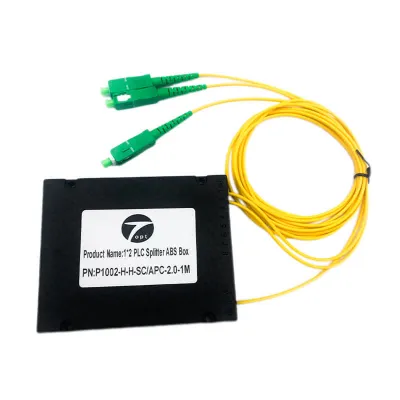 OPT-FTTH Gpon Epon Fiber Optical PLC Splitter 1*2 SC/APC 2.0 3.0mm ABS Box