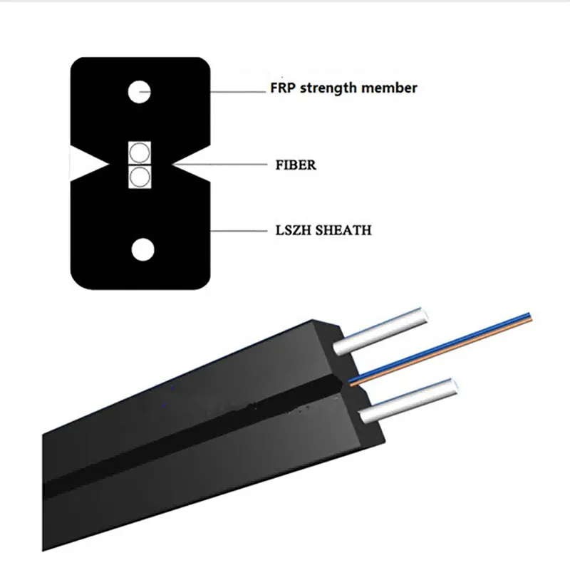 FTTH 1core drop Cable G657, FRP, GJXFH OPT-FTTH1-1