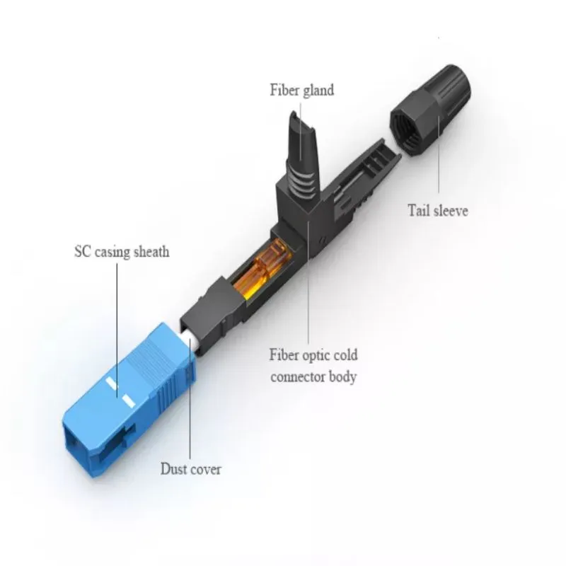 Fiber optical fast connector SC/APC for drop and indoor cable-04