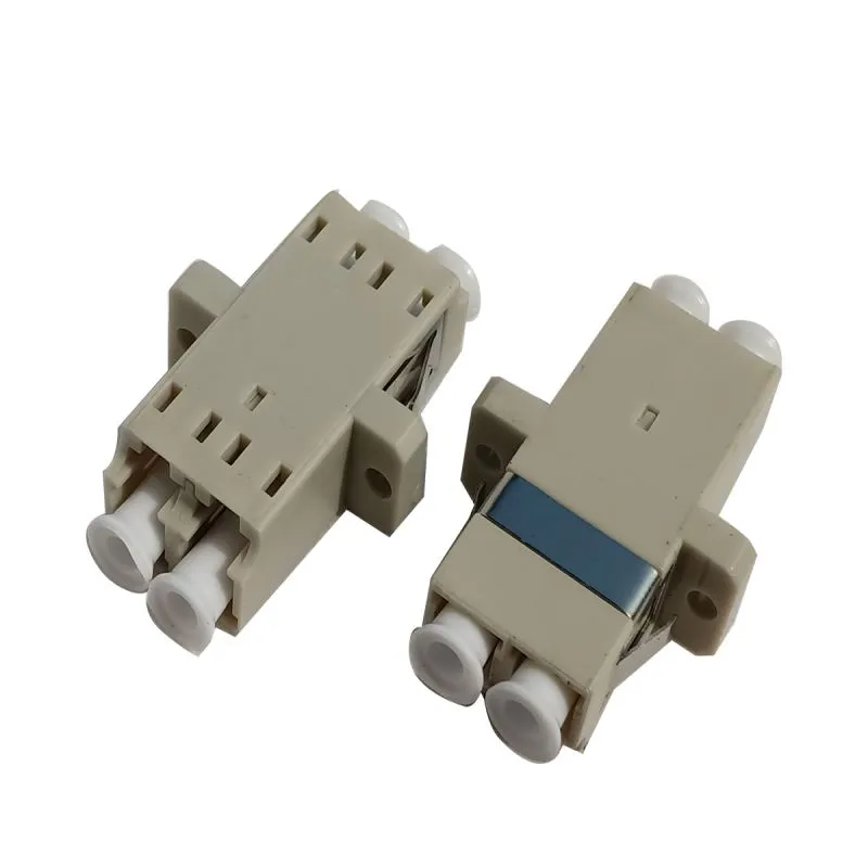 Optical Adapter  LC/UPC MM Multimode  Duplex with flange  grey color