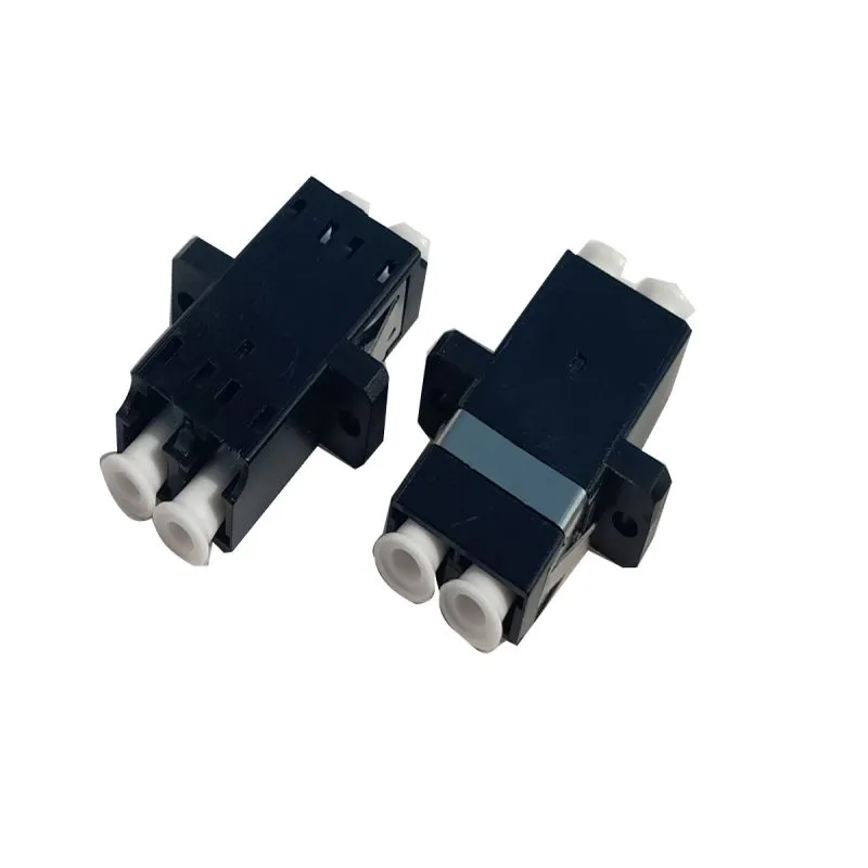 Optical Adapter LC/UPC MM Multimode Duplex with flange black color