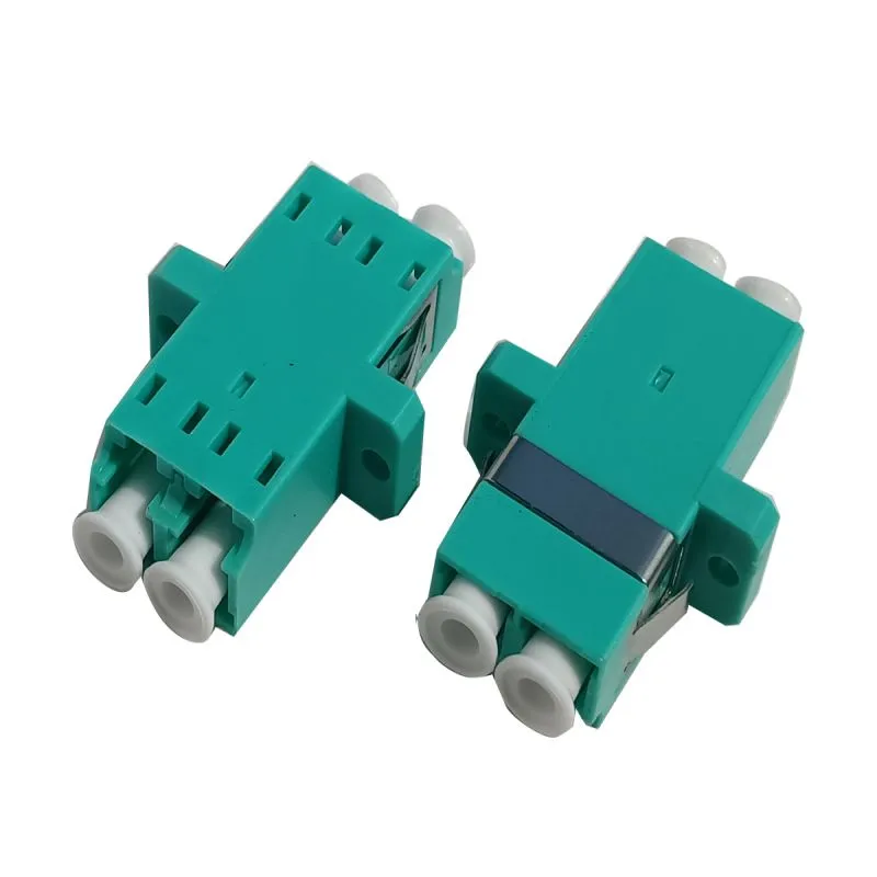 Optical Adapter LC/UPC OM3 Multimode Duplex with flange