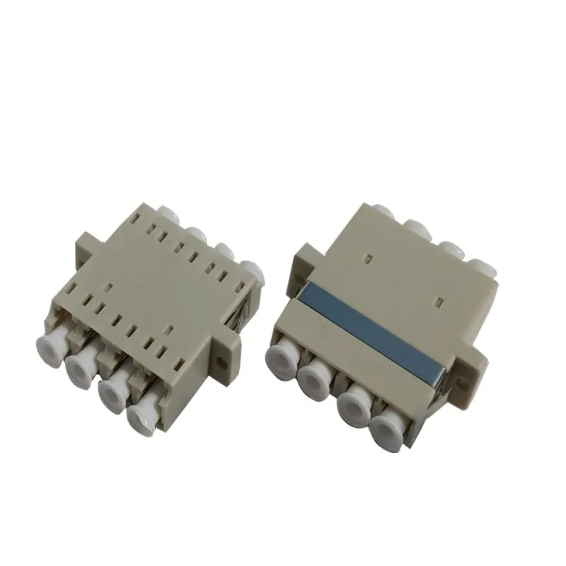 Fiber Optic Adapter LC/UPC to LC/UPC Quad MM Multimode with Flange