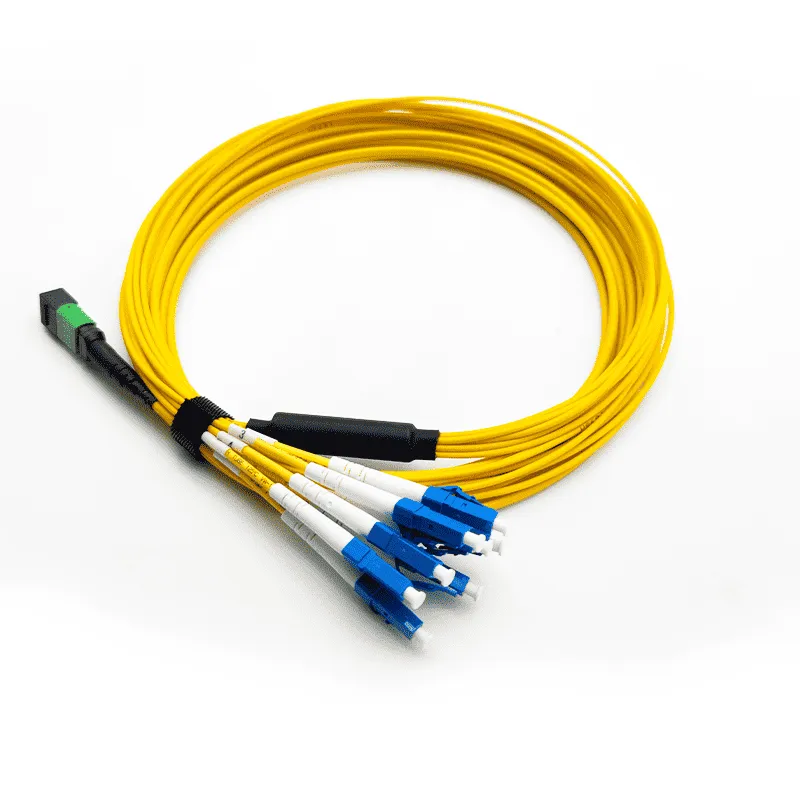 MPO Harness cable,MPO-8 APC (Female) to 4 LC UPC Duplex, 8 Fibers-01