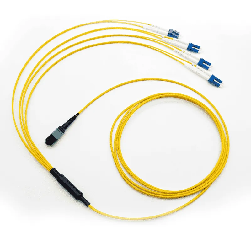 MPO Harness cable,MPO-8 APC (Female) to 4 LC UPC Duplex, 8 Fibers-04