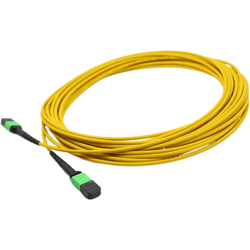 Jumper, MTP MPO-12 APC (Female) to MTP MPO-12 APC (Female), 12 Fibers, Single Mode (OS2), Plenum (OFNP), 0.35dB Max, Type B, Yellow