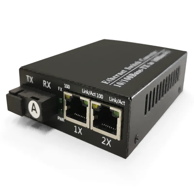 2x 10/100/Base-T RJ45 to 1x 100 Base- Single Mode  Single fiber SC 1550/1310nm 25km Unmanaged fiber switch-4