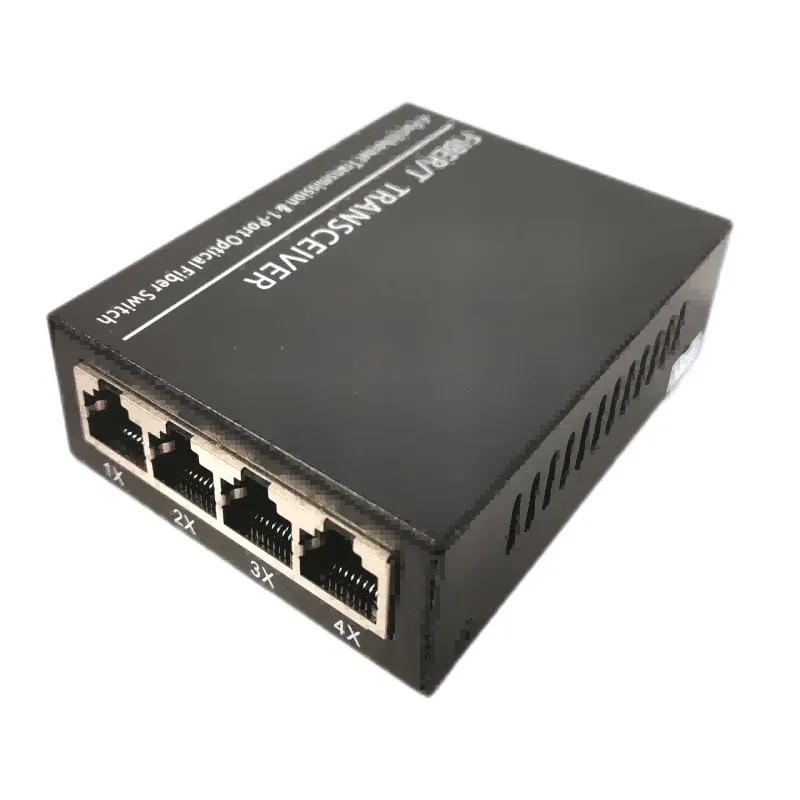 4x 10/100//1000Base-T RJ45 to 1x 1000 Base- Single Mode Single fiber SC 1550/1310nm 20km Unmanaged fiber switch-0