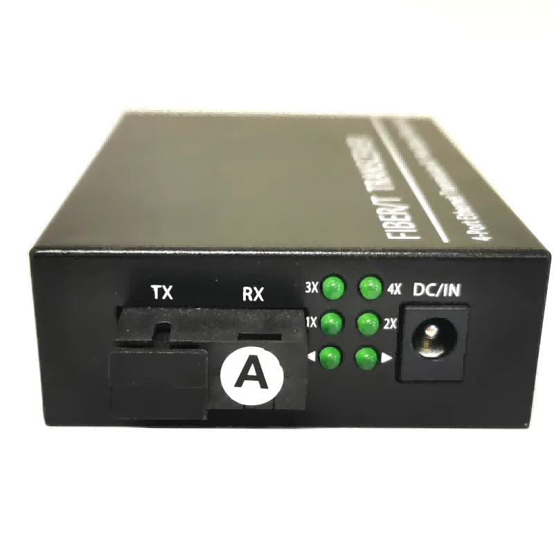 4x 10/100//1000Base-T RJ45 to 1x 1000 Base- Single Mode Single fiber SC 1550/1310nm 20km Unmanaged fiber switch-04