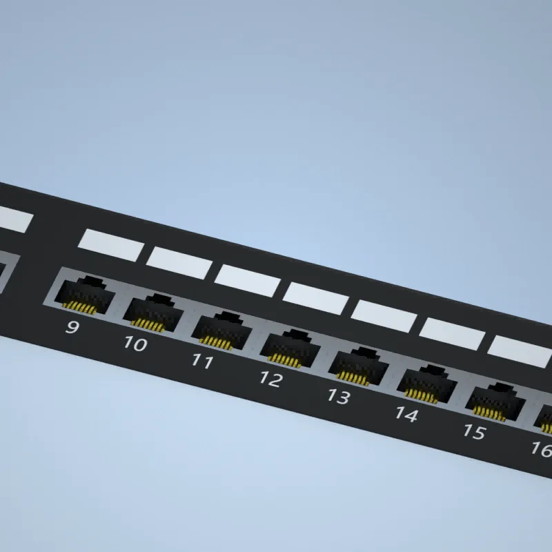 Cat6 Shielded Coupler Patch Panel, 24-Port STP, 1U（03）