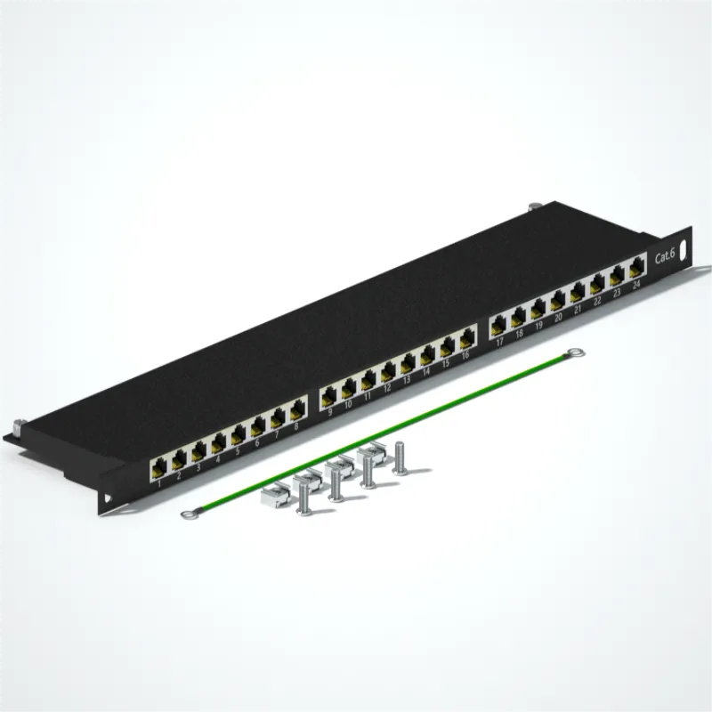 Cat6 Shielded Coupler Patch Panel, 24-Port STP, 1U（05）