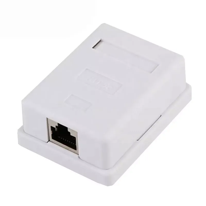 Surface Mount Box 1 port RJ-45 Cat5e UTP unshielded white