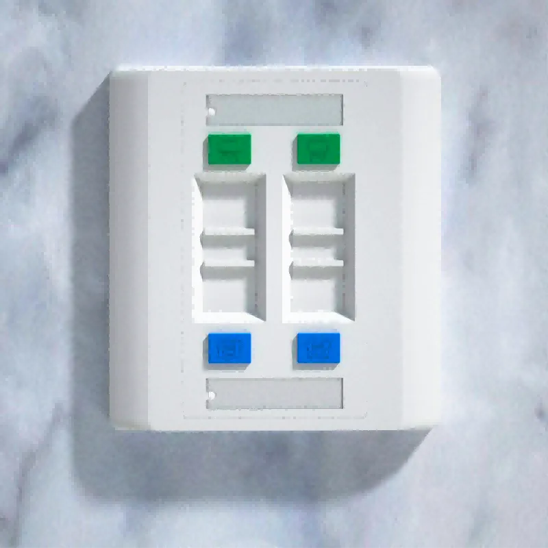 4 ports RJ-45 Wall Network Faceplate Socket OPT-01