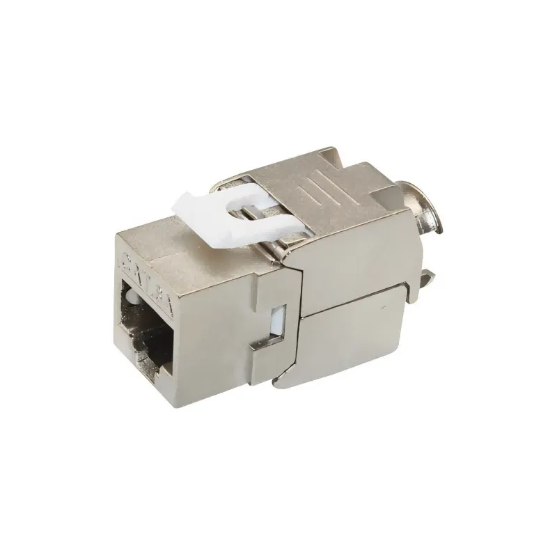 Cat 5E  RJ45 (8P8C) 180 degrees Shielded Toolless Keystone Jack