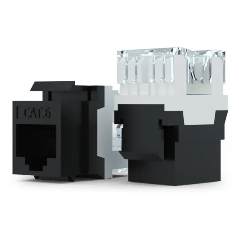 Cat6 RJ45 (8P8C) 180 degrees unshielded Punch Down Keystone Jack Module,white or black-03