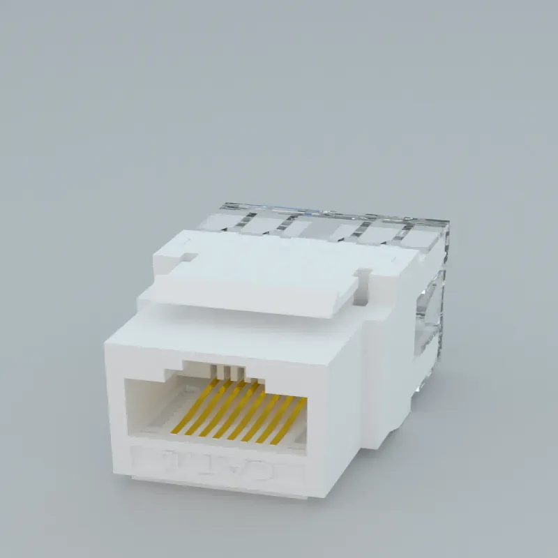 Cat5e RJ45 (8P8C) 180 degrees unshielded Punch Down Keystone Jack Module,white or black-02