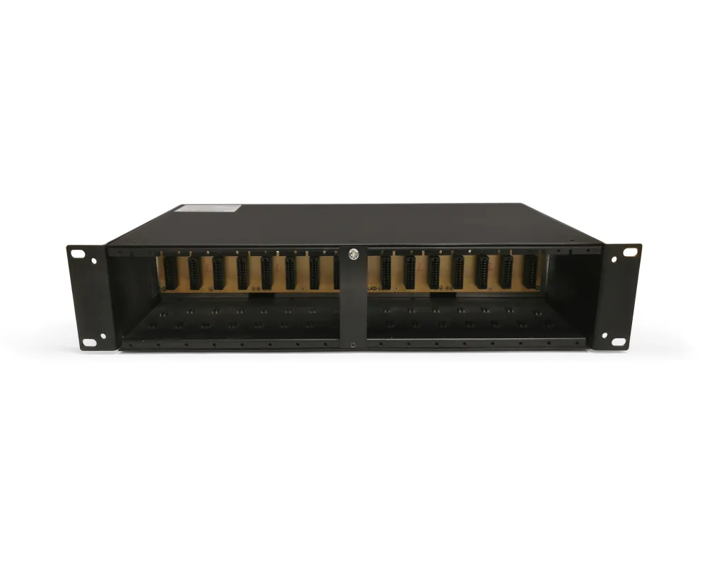 16 Slots Media Converter Chassis, 19'' 2U Rack Mount, Dual Power AC 220V